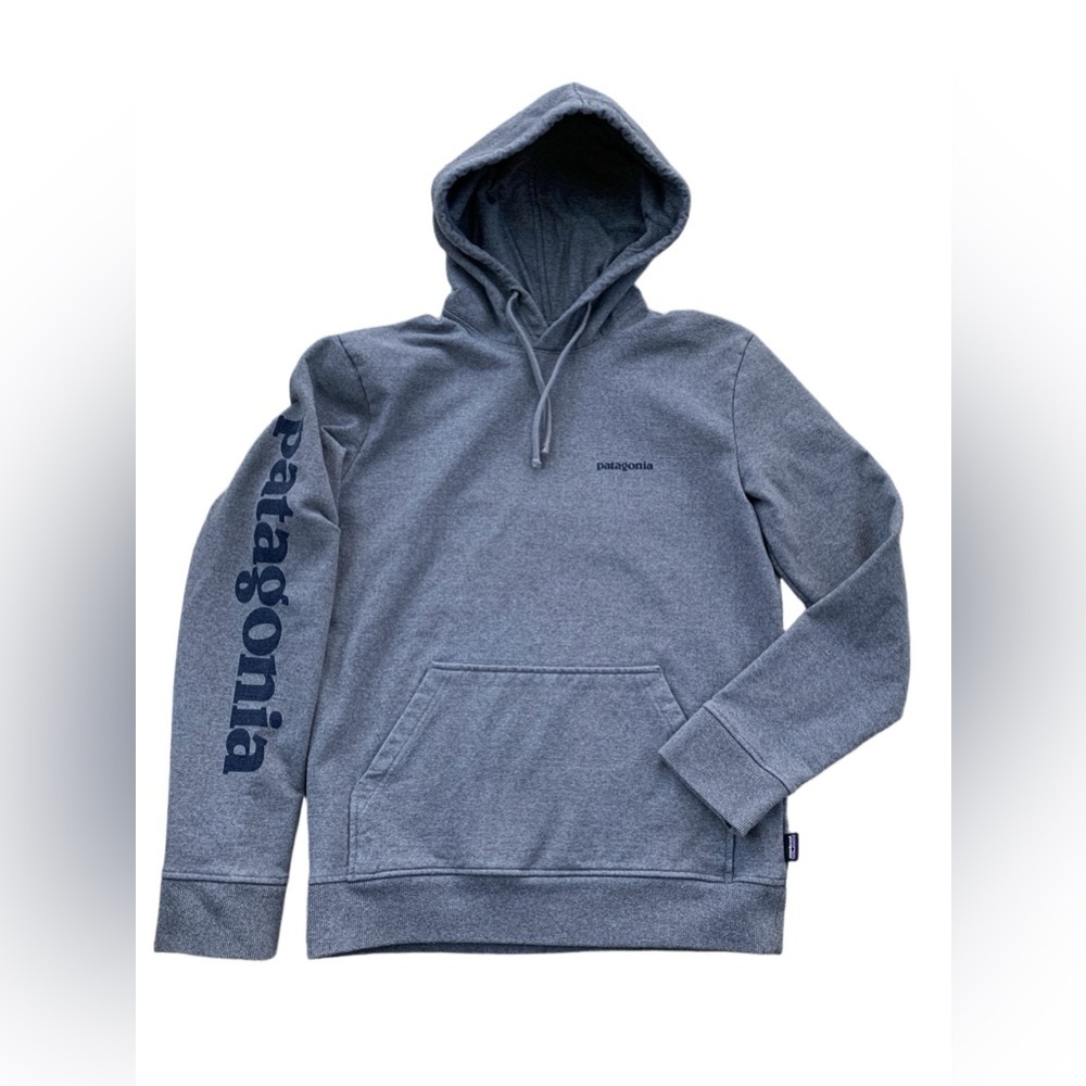 Patagonia Men’s Size Small Gray Logo Sleeve Uprisal Hoodie Hoody Sweatshirt